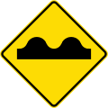 Uneven road or series of bumps ahead