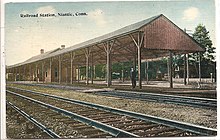 The 1899-built station shown on a postcard mailed in 1915