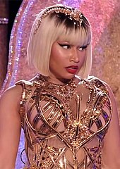 Nicki Minaj collaborated with Giraldo on "Tusa". Nicki Minaj MTV VMAs 4.jpg