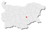 Karte von Bulgarien, Position von Nowa Sagora hervorgehoben