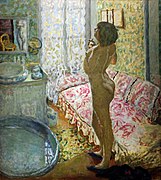 Desnudo a contraluz (1908), de Pierre Bonnard, Musées Royaux des Beaux-Arts, Bruselas