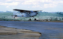 A US O-1F taking off in 1968 O-1F Bird Dog taking off in Vietnam c1968.jpg