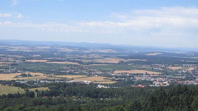 View of Písek from Jarník observation tower