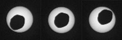 Annular eclipse of the Sun by Phobos as viewed by the Curiosity rover (August 20, 2013).