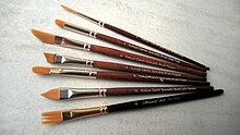 Stencil Painting Brush Paint Brush Dust Brush 12 Types Brush Wood Handle  for Kids Aritsts Drawing Wall Art Decorations