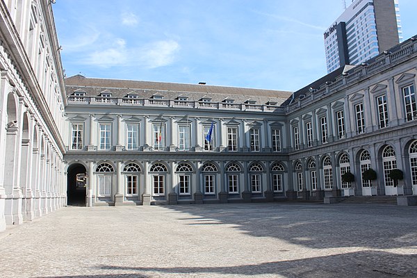 The Egmont Palace, now part of the Belgian Ministry of Foreign Affairs, in the Sablon/Zavel