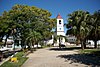 Church and central square in Manicaragua, Cuba