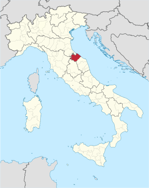 Cherta de la provinzia de Pesaro y Urbino