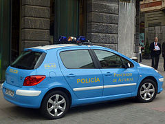 "פיג'ו 307", ניידת משטרה בספרד