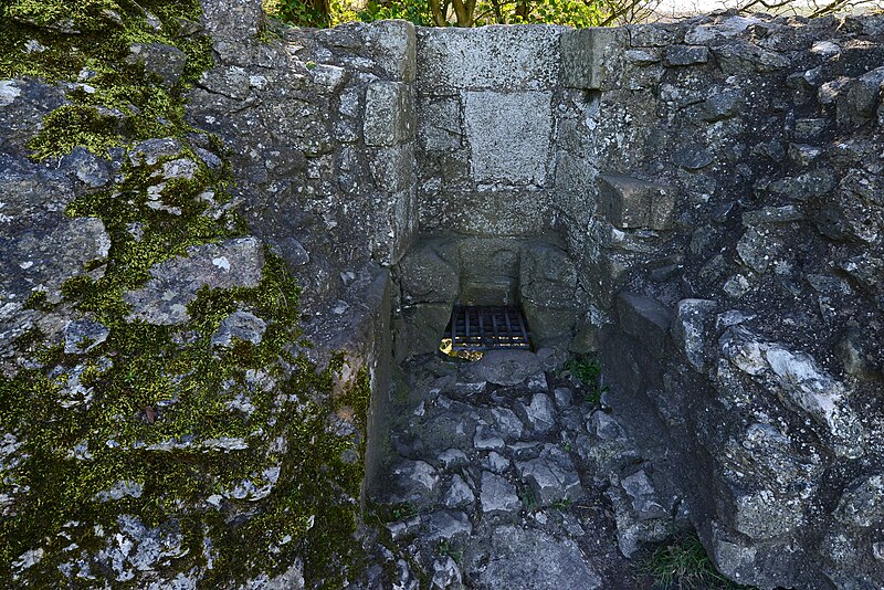 File:Peveril Castle, Castleton, The garderobe in the west range - geograph.org.uk - 4943306.jpg