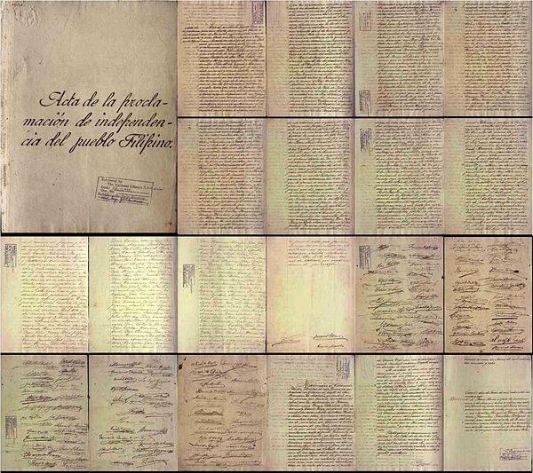 The Declaration of Independence document written by Ambrosio Rianzares Bautista