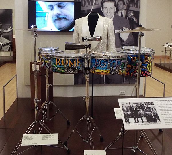The timbales of Tito Puente on exhibit in the Musical Instruments Museum in Phoenix, AZ
