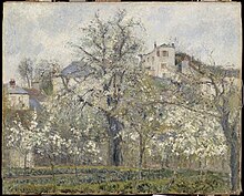 Pissarro - Potager et arbres en fleurs. Printemps, Pontoise, 1877.jpg