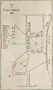 1876 plan of Fort Ripley Plan of Fort Ripley.png