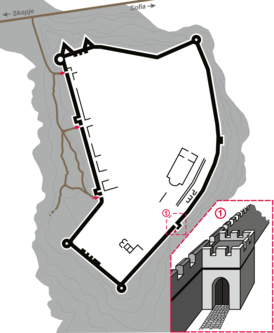план средневековой болгарской крепости унаследовал позднеантичный