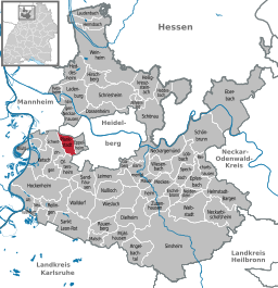 Läget för Plankstadt i Rhein-Neckar-Kreis