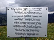 Hinweistafel Naturdenkmal