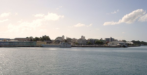 A view of Pointe-à-Pitre, from the seaport