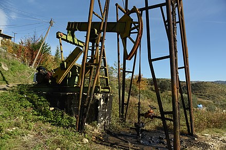 Oil well close to Berat, in Albania