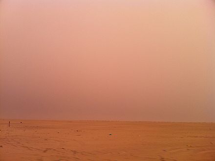 Sandstorm in the Kuwaiti desert