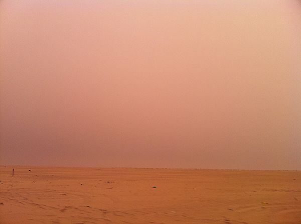 Sandstorm in the Kuwaiti desert