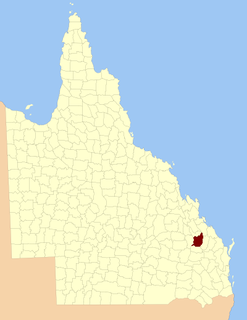 County of Rawbelle Cadastral in Queensland, Australia