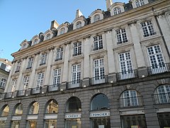 Immeuble de la place du Parlement-de-Bretagne, construit à Rennes après l'incendie de 1720.