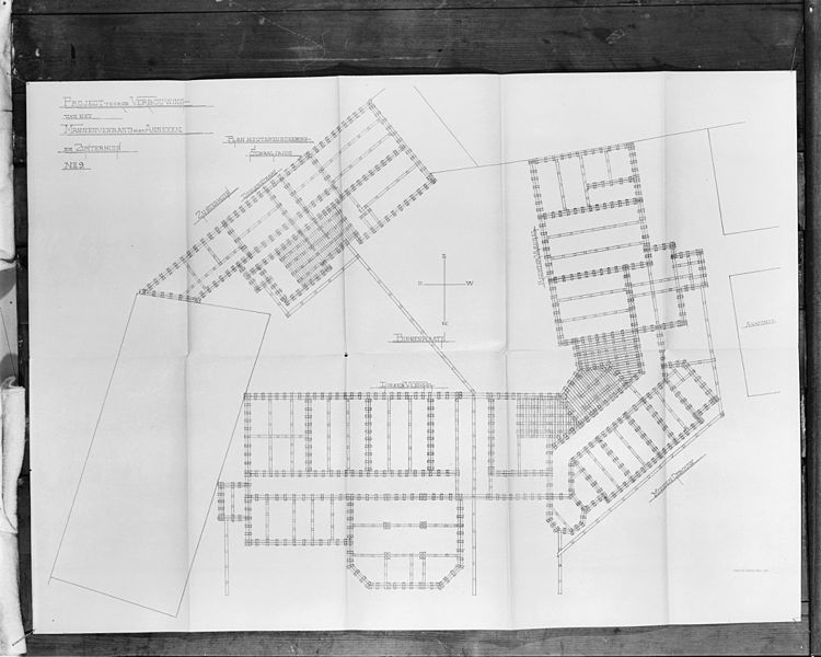 File:Reproductie tekening voor de verbouwing van het Mannenverband met annexen en Zusterhuis - Amsterdam - 20014873 - RCE.jpg