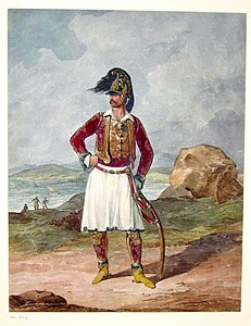 Richard Church Greek Light Infantry du duc d'York 1813 par Denis Dighton.jpg