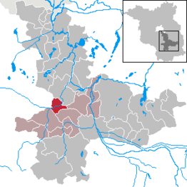 Kaart van Rietzneuendorf-Staakow