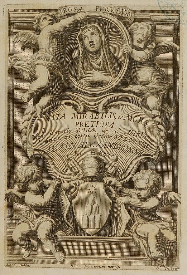 Frontispiece of Leonhard Hansen's Vita Mirabilis (Credit: Women of the Book Collection, Sheridan Libraries, Johns Hopkins University)