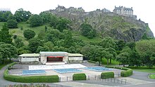 The Ross Bandstand of 1935 that the Ross Development Trust propose to replace Ross Bandstand, Princes Street Gardens, Edinburgh.JPG