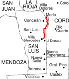 Karta över San Luis omgivningar
