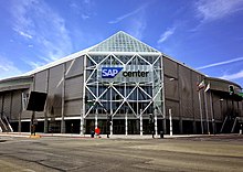 The event was held at the San Jose Arena in San Jose, California. SAP Center (16609288898).jpg