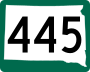 Highway 445 marker