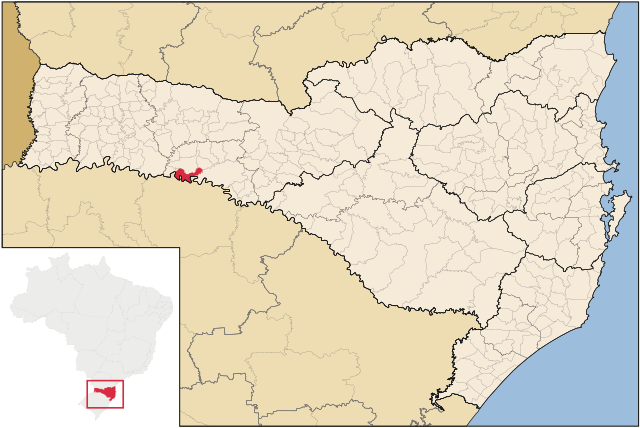 Localizarea municipiului în cadrul statului Santa Catarina