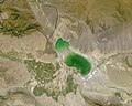 新疆艾比湖卫星影像