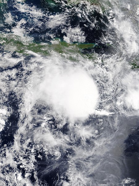 Savannah's precursor tropical low located to the south of Java on 8 March