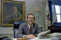Secretary of Defense Donald Rumsfeld at his office in The Pentagon.
