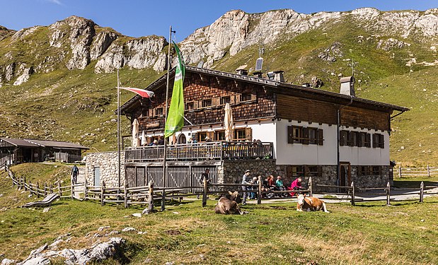 Sesvennahütte 2256 meter. South Tyrol Italy.