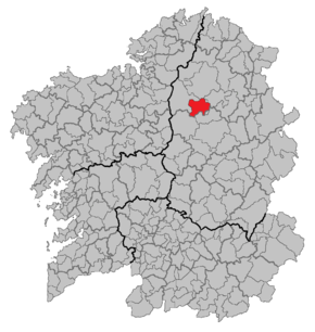 Localização de Begonte na Galiza