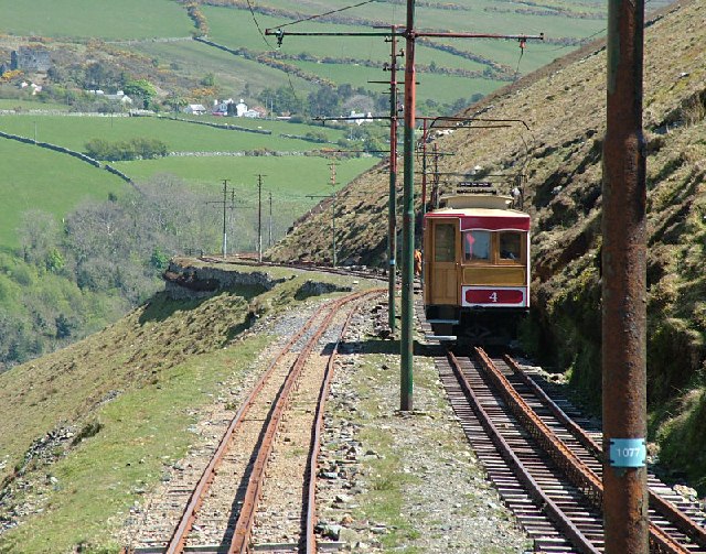Fell system on the Snaefell Mountain Railway