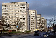 Soviet-era apartment blocks in Liepāja