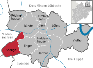 Spenge Town in North Rhine-Westphalia, Germany