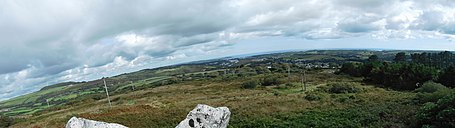 Panoramic view from St Mewan Beacon.