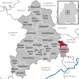 Steinenbronn - Localizazion