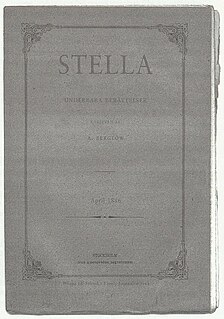 <i>Stella</i> (Swedish magazine) 19th century science fiction magazine from Sweden