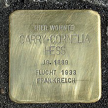 Stolperstein Unter den Eichen 7 Hess Carry-Cornelia