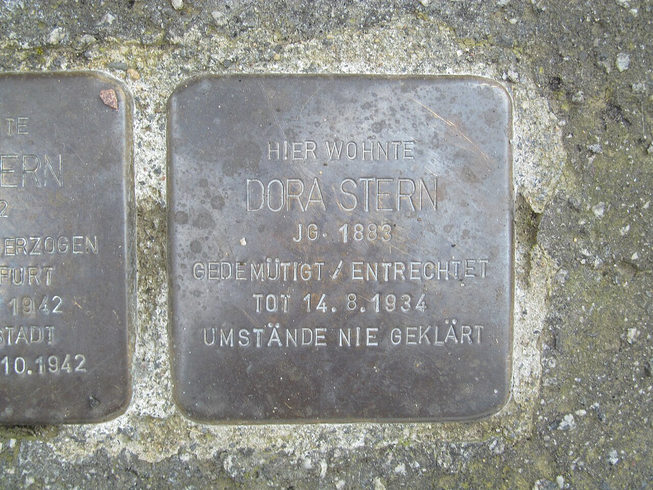 Stolperstein Dora Stern, 1, Lange Straße 14, Oberbrechen, Brechen, Landkreis Limburg-Weilburg.jpg