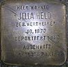 Stolperstein Marbachweg 339 für Jella Held